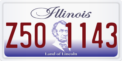 IL license plate Z501143