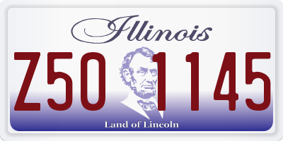 IL license plate Z501145