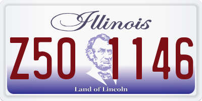 IL license plate Z501146