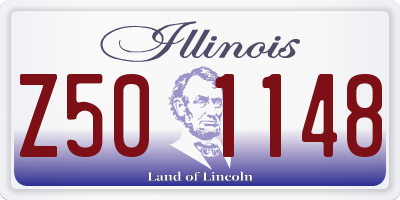 IL license plate Z501148