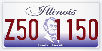IL license plate Z501150