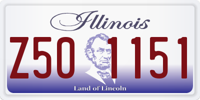 IL license plate Z501151