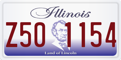 IL license plate Z501154