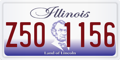 IL license plate Z501156