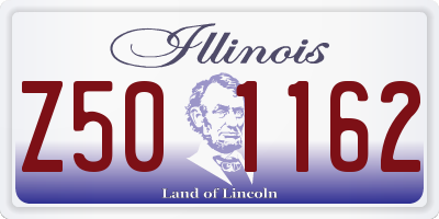 IL license plate Z501162