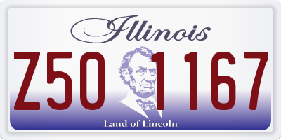 IL license plate Z501167