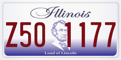 IL license plate Z501177