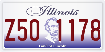 IL license plate Z501178