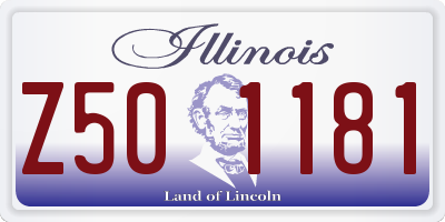 IL license plate Z501181