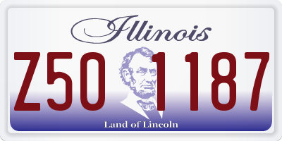 IL license plate Z501187