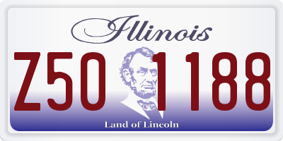 IL license plate Z501188