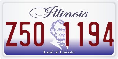 IL license plate Z501194