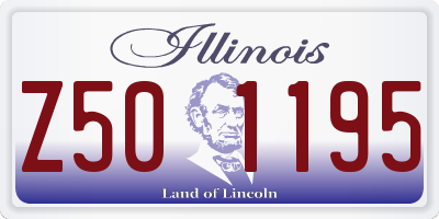 IL license plate Z501195
