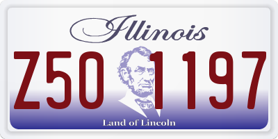 IL license plate Z501197