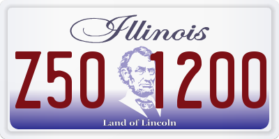 IL license plate Z501200