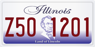 IL license plate Z501201