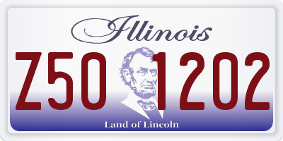 IL license plate Z501202