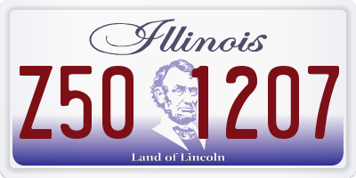 IL license plate Z501207