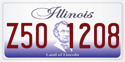 IL license plate Z501208