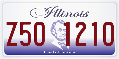 IL license plate Z501210