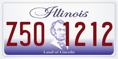 IL license plate Z501212