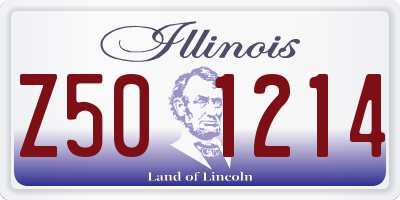 IL license plate Z501214