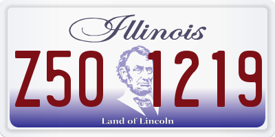 IL license plate Z501219