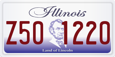 IL license plate Z501220