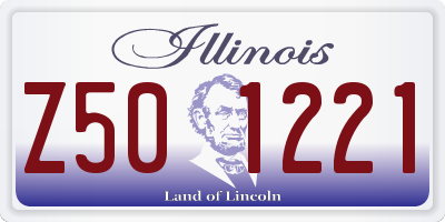 IL license plate Z501221