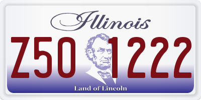 IL license plate Z501222