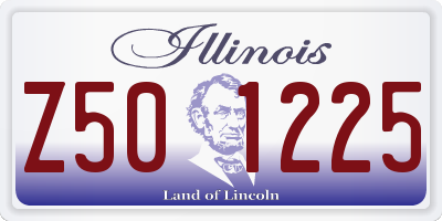 IL license plate Z501225