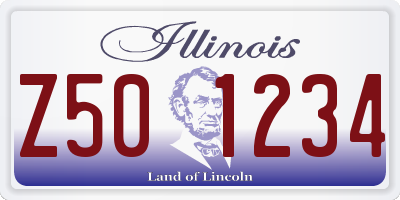IL license plate Z501234