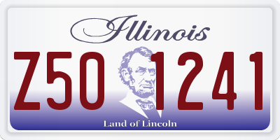 IL license plate Z501241