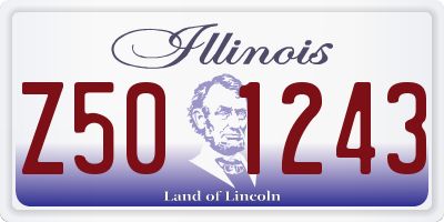 IL license plate Z501243