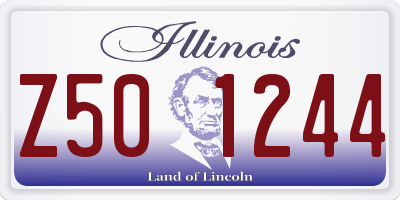 IL license plate Z501244