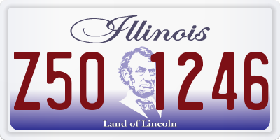 IL license plate Z501246