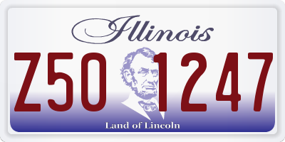 IL license plate Z501247