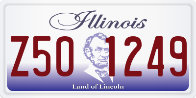 IL license plate Z501249