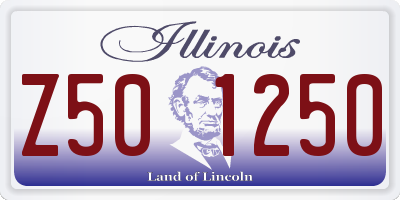 IL license plate Z501250