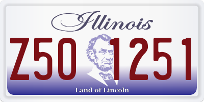 IL license plate Z501251