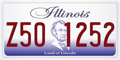 IL license plate Z501252