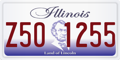 IL license plate Z501255