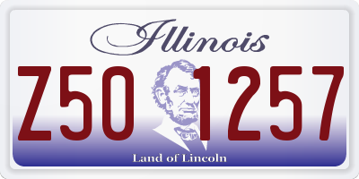 IL license plate Z501257