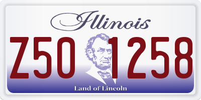 IL license plate Z501258