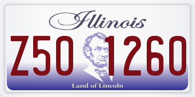 IL license plate Z501260