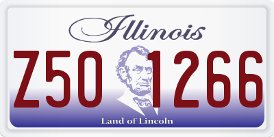 IL license plate Z501266