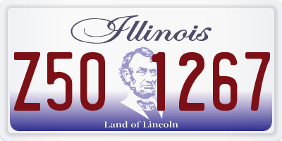 IL license plate Z501267