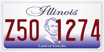 IL license plate Z501274