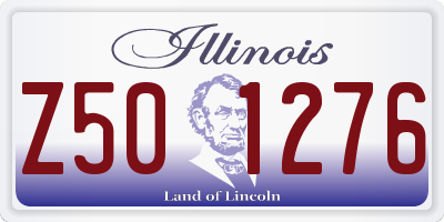 IL license plate Z501276