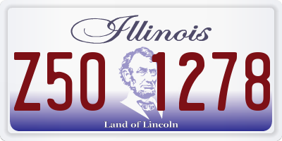 IL license plate Z501278